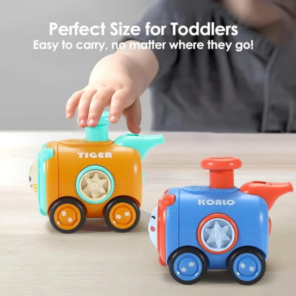 Animal Toy Cars for Toddlers 1-3, Press and Go Racing Cars Set, Baby Toys 18 Months - Image 3